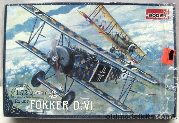 Roden 1/72 Fokker D-VI, RO007 plastic model kit